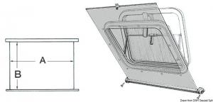 Tendina oscurante bianca 360 x 400 mm